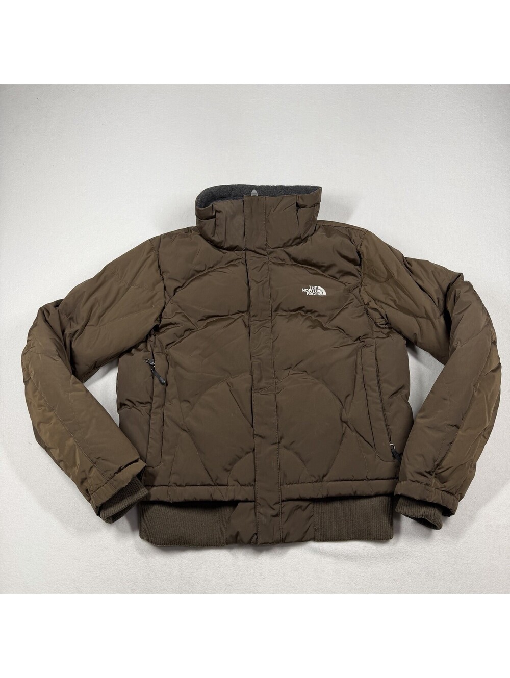 The North Face Prodigy Down Puffer 600 Brown Jacket Winter Womens No Hood Sz XL